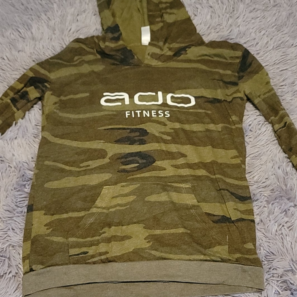 Ado fitness long sleeve camp light weight hoodie